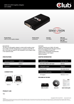 USB 3.0 to DVI Graphics Adapter CSV-2300D - CD