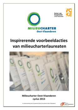 Inspirerende voorbeeldacties van milieucharterlaureaten