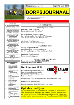 Dorpsjournaal 14-15 (31-03-2014)