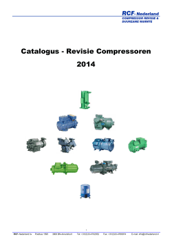 Catalogus - Revisie Compressoren 2014 - RCF