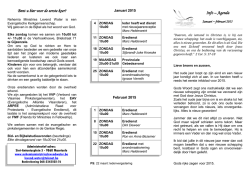 Infoblad Januari-Februari 2015 - nehemiaministrieslevendwater.be