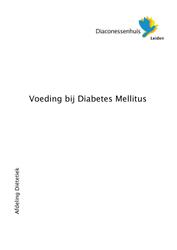 Diabetes mellitus, voeding bij
