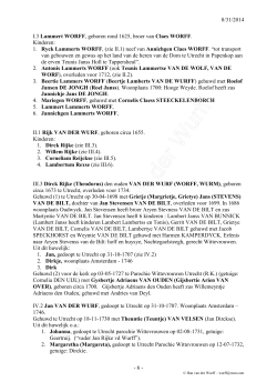 parenteel Wurff_Lammert - Genealogie van der Wurff