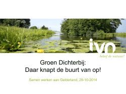 Groen Dichterbij - Samen werken aan Gelderland
