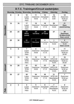 D.T.C. Trainingen/Circuit wedstrijden