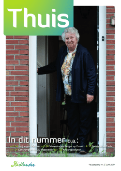 In dit nummer o.a.: