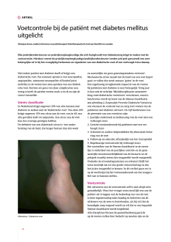 voetcontrole bij de patiënt met diabetes mellitus uitgelicht