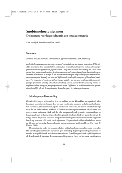 Snobisme hoeft niet meer - Amsterdam University Press