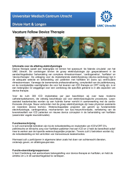 Vacature Fellow Device Therapie