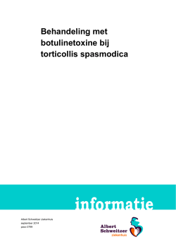 Behandeling met botulinetoxine bij torticollis spasmodica