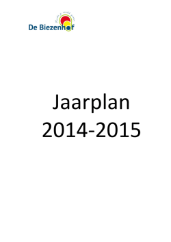 Jaarplan incl - Basisschool de Biezenhof