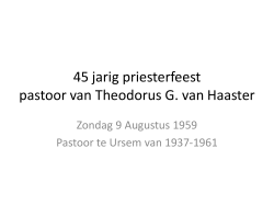45 jarig priesterfeest pastoor van Haaster