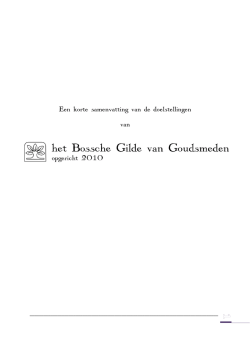 Een korte samenvatting van de doelstellingen van