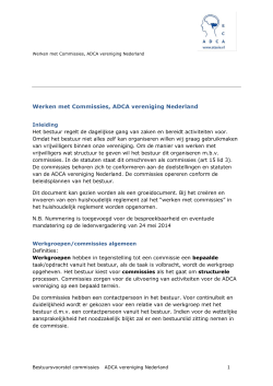 Werken met Commissies, ADCA vereniging Nederland