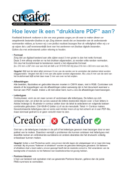 Hoe een drukklare pdf aanleveren?