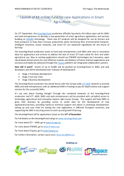 Read the Press Release - ICT-AGRI