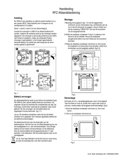 Handleiding RFZ Afstandsbediening