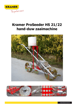 Kramer ProSeeder HS 21/22 hand-duw zaaimachine