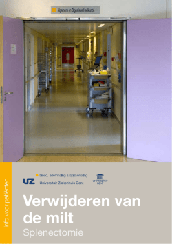 Verwijderen van de milt