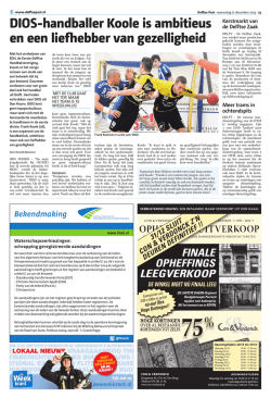 DIOS-handballer Koole is ambitieus en een liefhebber van