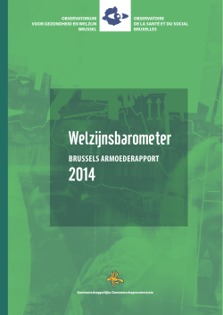 Welzijnsbarometer 2014 - Observatoire de la Santé et du Social de