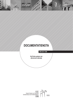 doCumentatienota - Centrale Raad voor het Bedrijfsleven