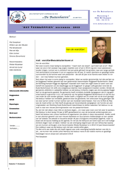 nieuwsbrief dec 2013 - Watersportvereniging De Buitenhaven