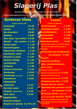 barbecuefolder 2014.pub - Slagerij Plas Kerkstraat 35 Haulerwijk