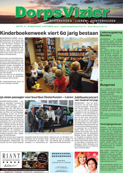 Oktober 2014 - Ons Oosterhuizen