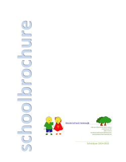 School brochure - Kleuterschool Meeswijk