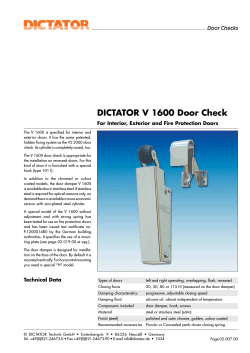 DICTATOR V 1600 Door Check