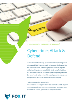FoxAcademy Cybercrime Attack Defend - NL - Fox-IT