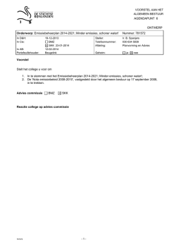 Emissiebeheerplan 2014-2021 - Hoogheemraadschap De Stichtse