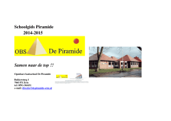 Schoolgids Piramide 2014-2015 Samen naar de