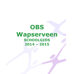 Schoolgids - OBS Wapserveen