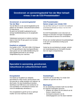 Nieuwsbrief 2014 - Grondverzet Van der Meer bv