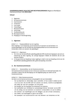 Examenreglement Faculteit der Rechtsgeleerdheid