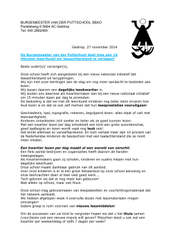 Brief Kwartiermaker 271114 - Burgemeester Van der Puttschool