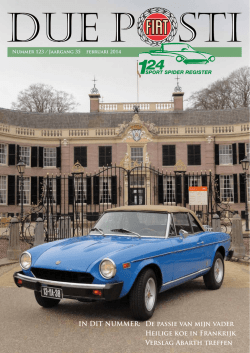 Due Posti - Fiat 124 Sport Spider Register