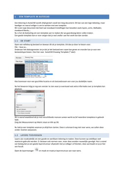 1 EEN TEMPLATE IN AUTOCAD 1.1 DE START 1.2