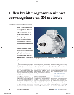 Hiflex breidt programma uit met servoregelaars en Ie4 motoren