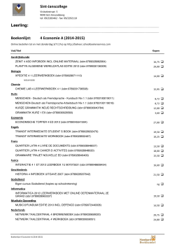 4 ECA – Boekenlijst 2014-2015 - Sint