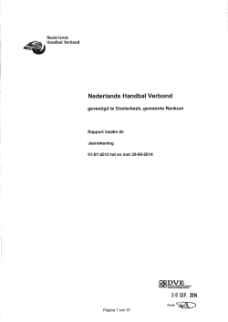 Jaarrekening - Nederlands Handbal Verbond
