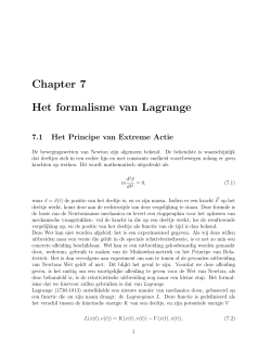 Chapter 7 Het formalisme van Lagrange