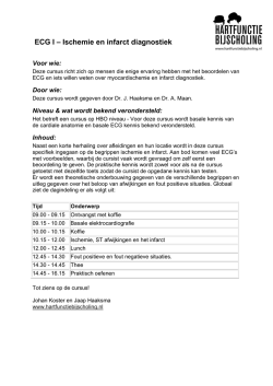 ECG I &ndash; Ischemie en infarct diagnostiek