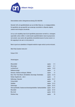Informatieblad conform detergentenverordening (EG) 648/2004