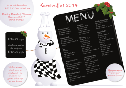 onze kerstbuffet flyer - De Bowlingboerderij Nijverdal