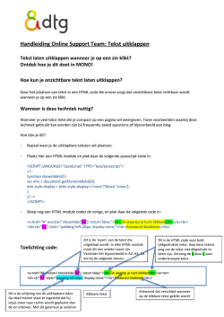 Handleiding Online Support Team: Tekst uitklappen
