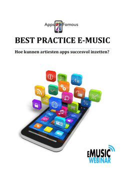 Hoe kunnen artiesten apps succesvol inzetten?