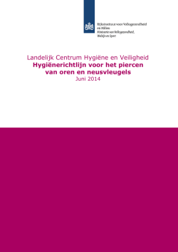 Hygi&euml;nerichtlijnen voor het prikken van gaatjes in oren en